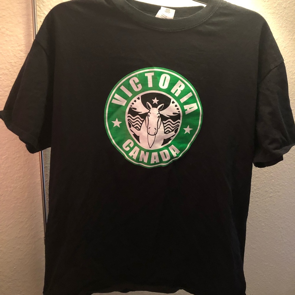 Victoria Canada Starbucks esque t-shirt
